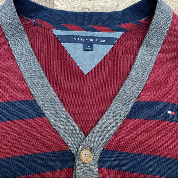 Tommy Hilfiger Eclectic Grandpa Striped Cardigan Large - Picture 7 of 14
